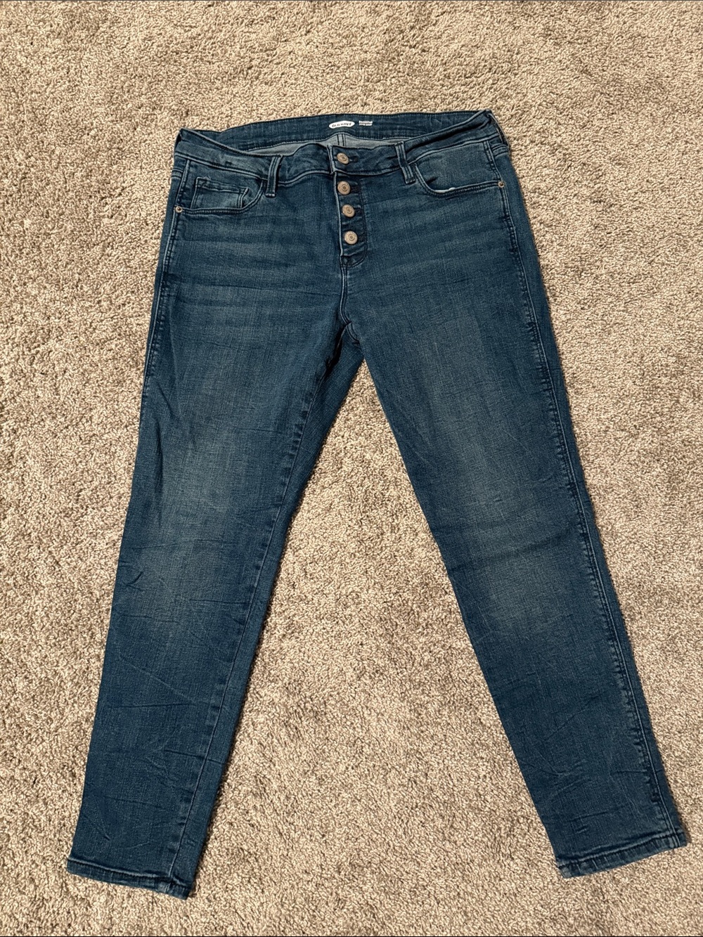 Dark Wash Button-Fly Women’s Jeans